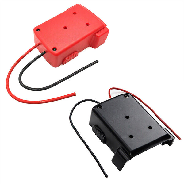 Battery Adapter For Milwaukee M18 18V To Dock Power 2 Wirings Output DIY Red BlK