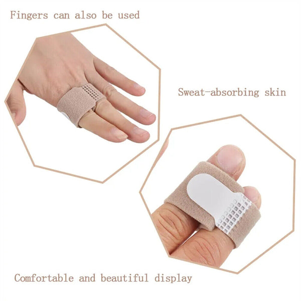 Toe Splints Straightener Bandage Cushioned Corrector for Crooked Hammer Toe