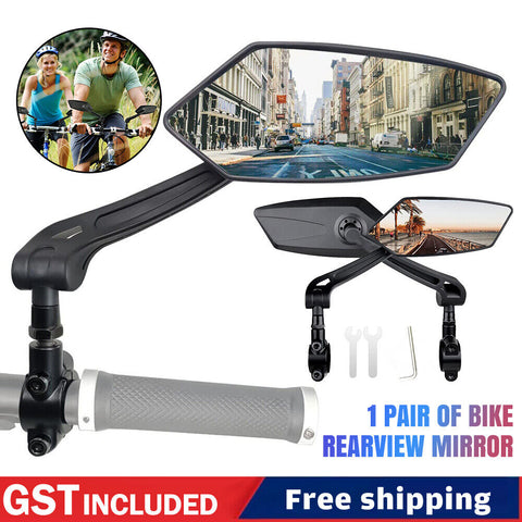 1 Pair Bicycle Rear View Rearview Mirror Cycling Handlebar Mirror 360d Flexible