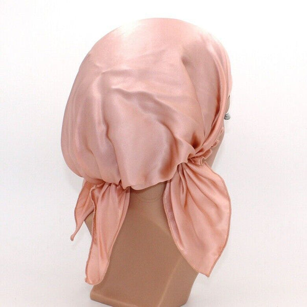 Women's Pure Mulberry Silk Sleep Hair Hat Care Satin Sleeping Bonnet Night Cap