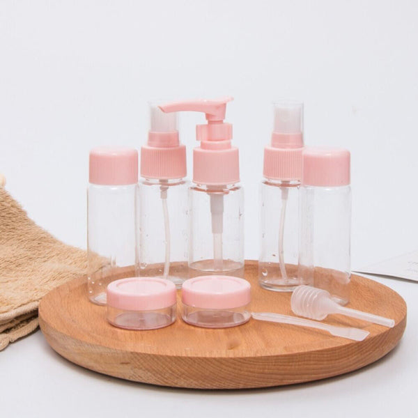 10Pcs Travel Makeup Bottles Pump Spray Bottle Plastic Face Cream Pot Container