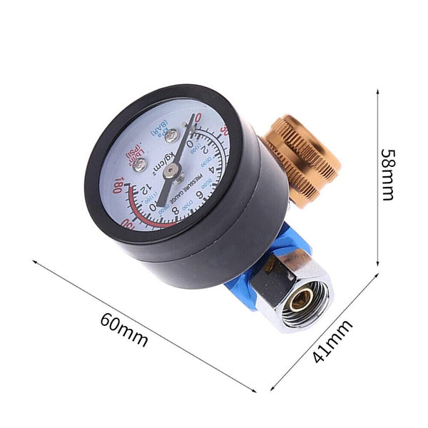 1/2Spray Gun Air Pressure G1/4 Regulator Gauge Adjust forCarAuto Repair Painting