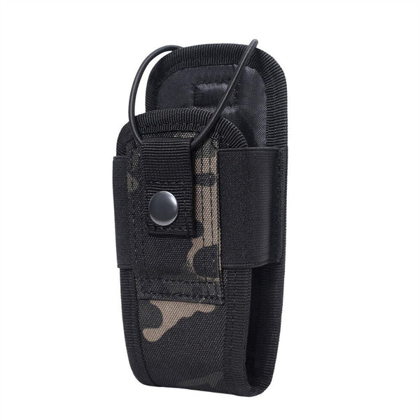 1/2x Tactical Radio Holder Outdoor Walkie Talkie Pouch Case Belt Holster Bag