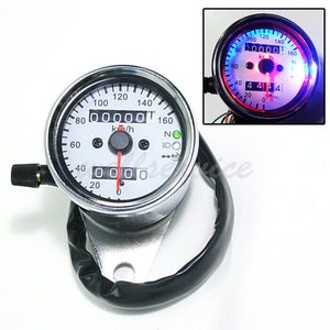 Universal Motorcycle Dual Speedometer Odometer 12V Motorcycle with LED NEW