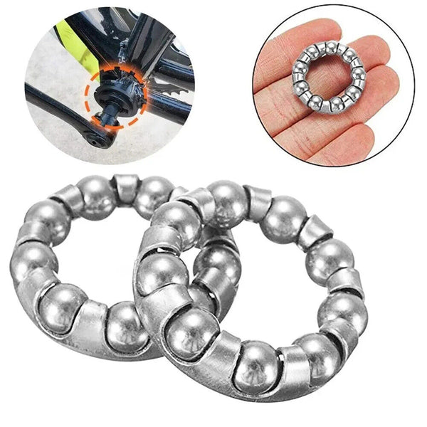 2pcs 29mm 9 Ball Bike Crank Bearings Bicycle Wheel Bearing Retainer Silver Tone