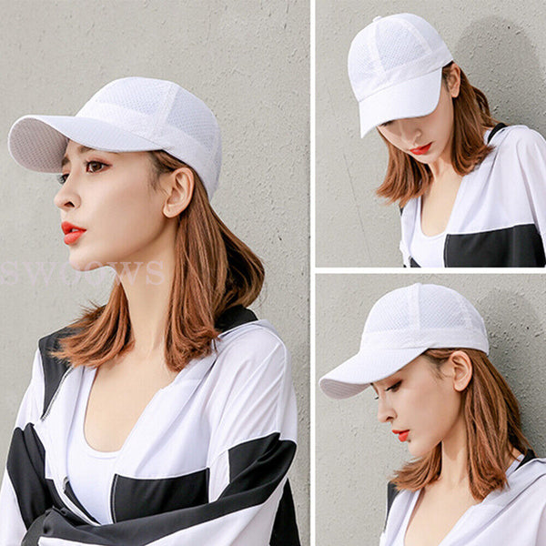 Unisex Hat Plain Curved Sun Visor Hat Outdoor Dustproof Baseball Cap Solid Co