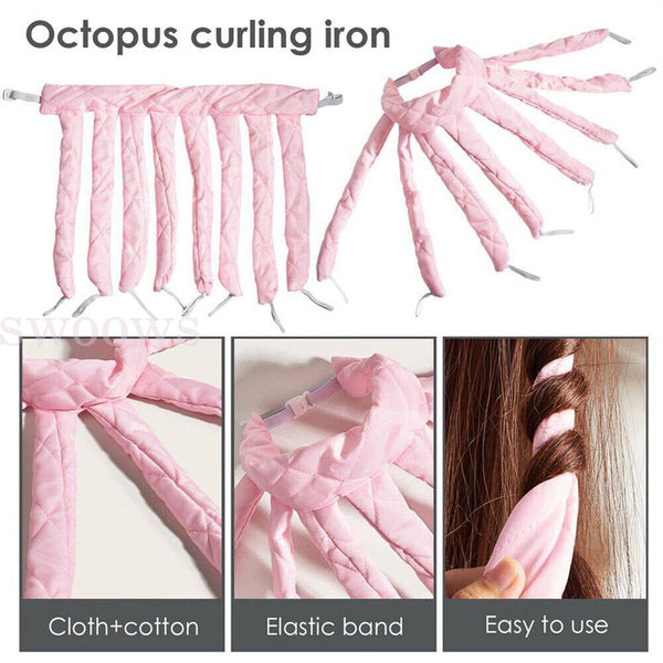 1/2 Heatless Curling Rod Headband Lazy Curler Hair Curls Ribbon Hair Styling DIY