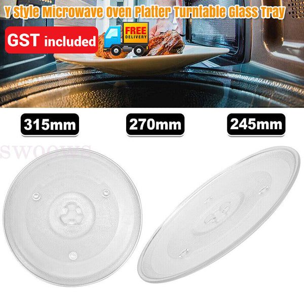 Microwave Oven Platter Turntable Glass Tray Food Glass Plate Dia 245/270/315mm