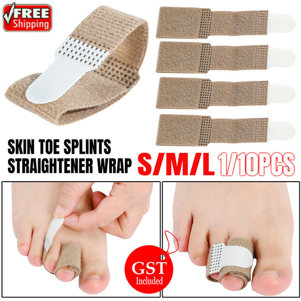 Toe Splints Straightener Bandage Cushioned Corrector for Crooked Hammer Toe
