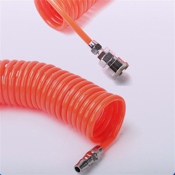 Coil Air Compressor Hose Recoil 5mm x 8mm PU With Nitto Style Fittings 6M