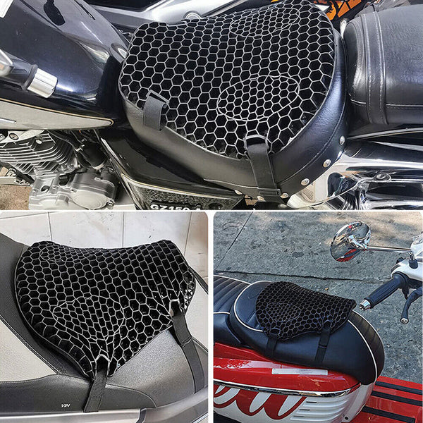 Universal Motorcycle Seat Cushion Cover Comfort Gel Pillow Pad Pressure Relief