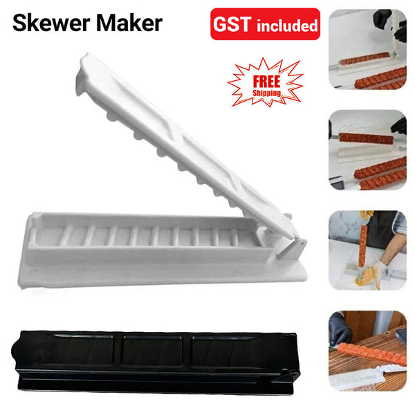 Skewers Kebab Maker Outdoor Barbecue Stringer Box Machine String Grill BBQ Tool