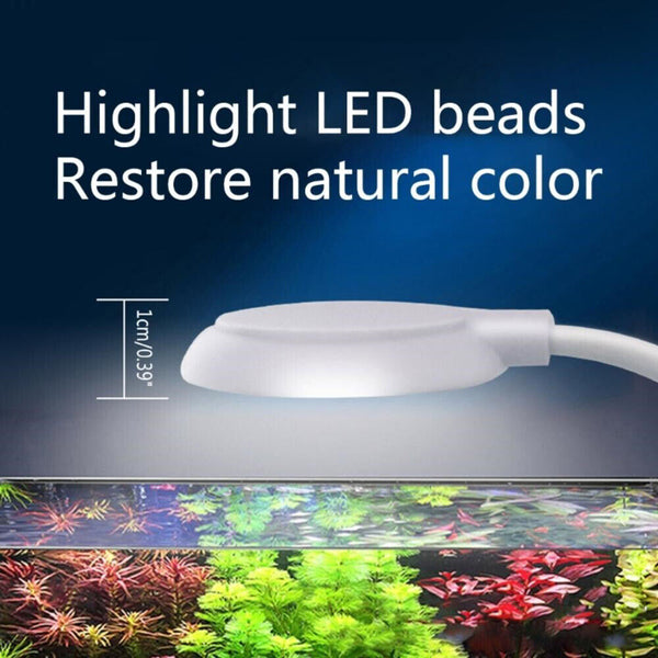 360º Aquarium Light LED Lamp Aqua Plant Fish Tank Lighting Clip-On Bracket Light