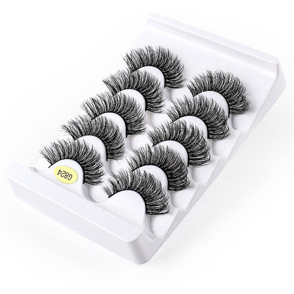 10Pairs False Eyelashes Long Thick Wispy Volume Strip Dramatic Lashes Set MakeUp