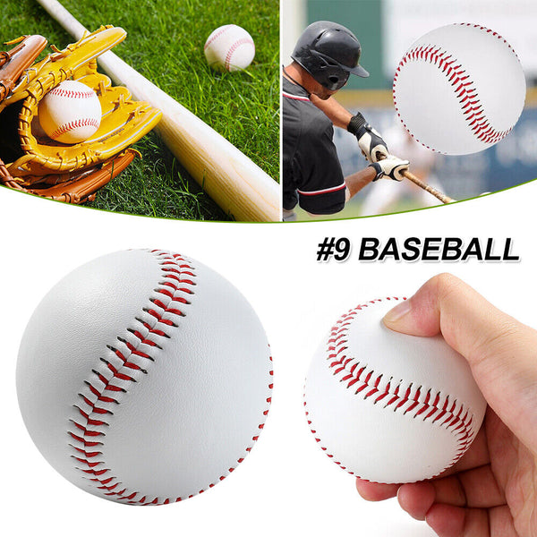 Blank Leather Baseball Wool Yarn Center 9inch Ball Professional Casual Base Ball