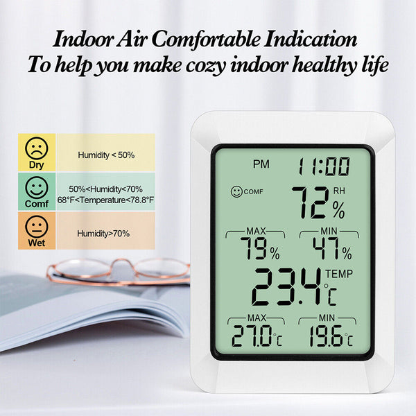 Digital Indoor Outdoor LCD Humidity Meter Hygrometer Thermometer Temperature