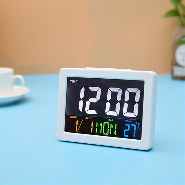 Digital Home Large Big Jumbo LED Wall Desk Clock With Calendar Temperature Clock