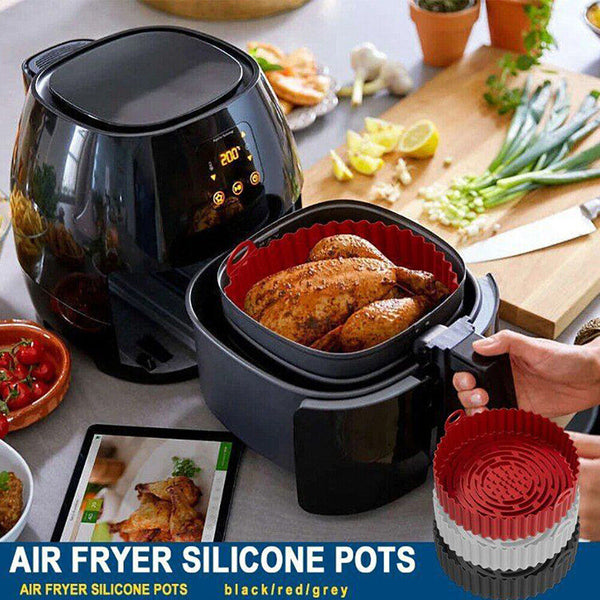 Non-Stick Air Fryer Silicone Pot Air Fryer Basket Liner Reusable Baking Tray Mat