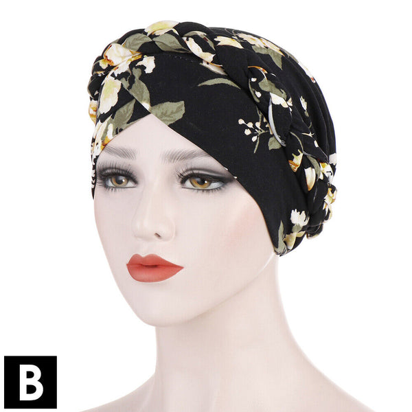 Women's Floral Chemo Cap Cancer Hat Muslim Hair Scarf Turban Hijab Head Wrap NEW