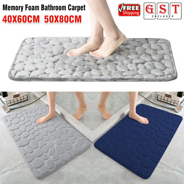 Non-slip Bathroom Carpet Super Absorbent Memory Foam Shower Bath Mat Door Mat