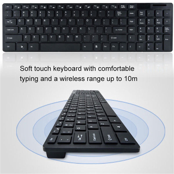 Wireless Keyboard and Mouse Combo Bundles Ergonomic for PC Laptop Home Office