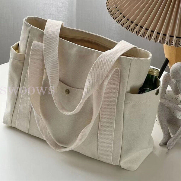 Women Canvas Tote Bag Travel Casual Handbag Shoulder Bag Large Shopping Bags