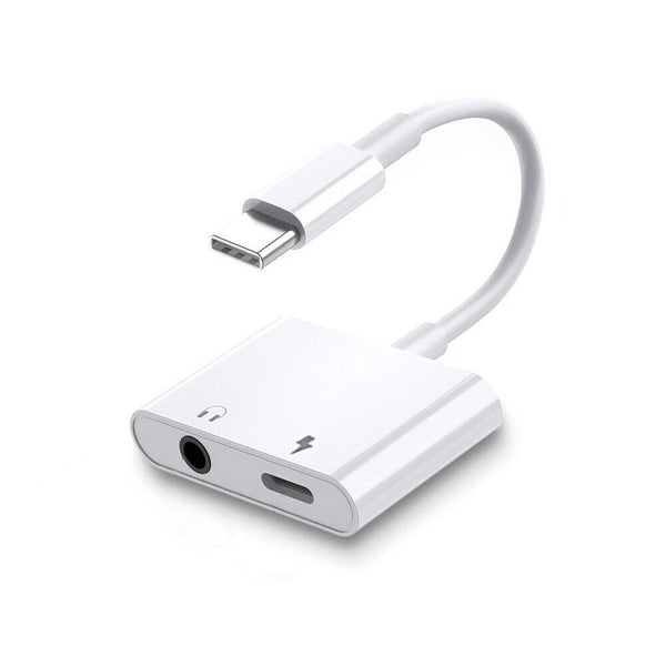 USB-C Type C to 3.5mm Headphone Jack and Charger AUX Audio Adapter Splitter AU