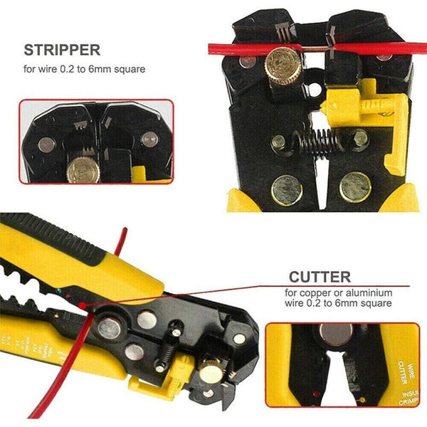 Automatic Electrical Wire Stripper Cutter Pliers Cable Crimper Terminal Tool +