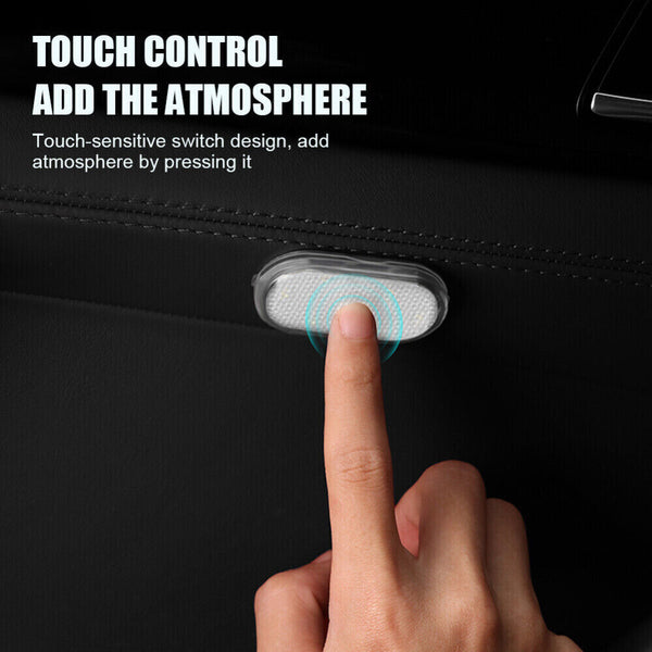 Mini Car Interior LED Light Touch Control Ambient Lamp USB Rechargeable Magnetic