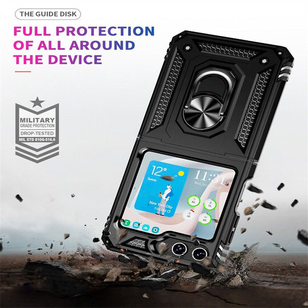 Shockproof Rugged Ring Holder Stand Case Cover For Samsung Galaxy Z Flip 5 NEW