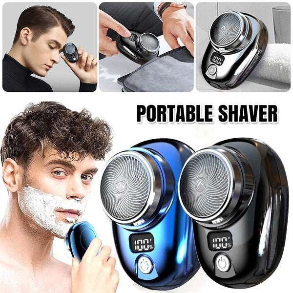 1/2x USB Mini Shave Pocket Size Portable Electric Shaver Rechargeable Razor Men