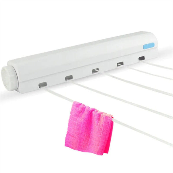 Wall Mounted Clothes Hanger Dryer Clothesline Laundry Washing Line Drying Rack