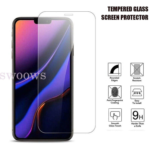 1/2x Tempered Glass Screen Protector For iPhone 14 13 12 11Pro XS Max XR 8 Plus