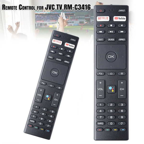 Replacement Remote Control for JVC TV remote model number RM-C3416