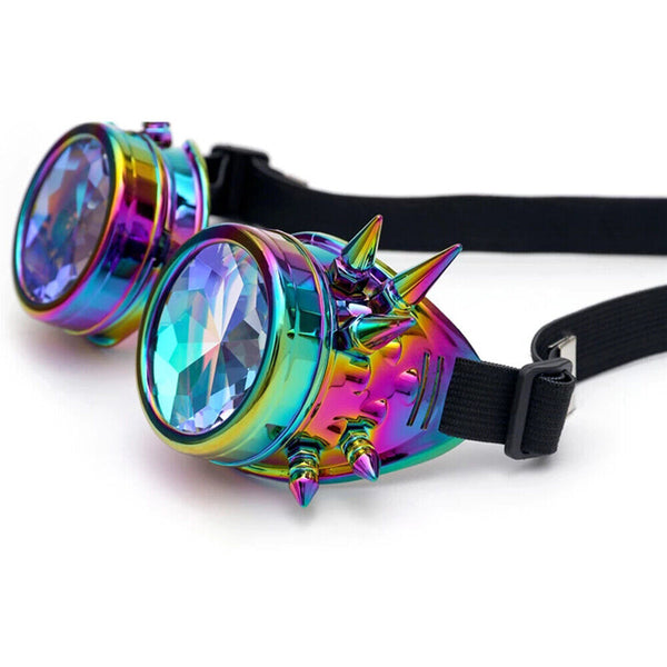 Kaleidoscope Goggles Steampunk Rave Glasses Rainbow Festival Gifts Cosplay Party