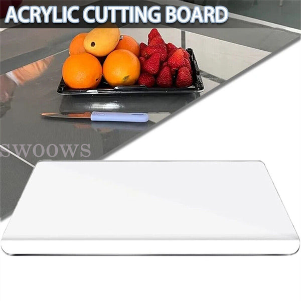 Kitchen Clear Acrylic Cutting Boards Chopping Board Non Slip for Food Fruit Meat