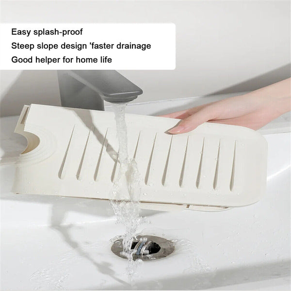 Silicone Faucet Mat For Kitchen Sink - Splash Guard,Bathroom Sink Draining Pad