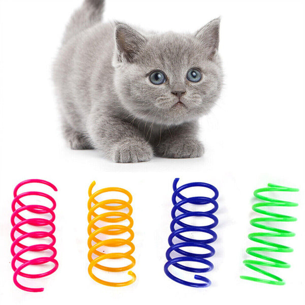 4-20x Cat Kitten Spring Bouncy Toy Plastic Training Toys Teasing Playing Cat Toy