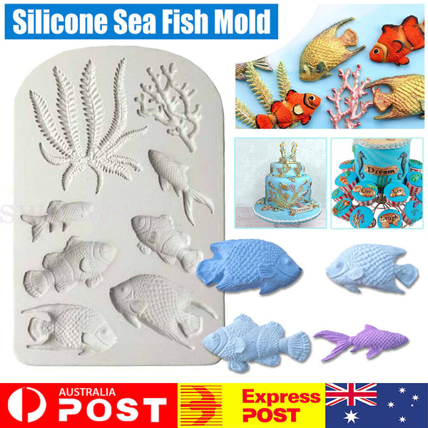 Sea Shell Silicone Fondant Mould Cake Sugar Craft Starfish Icing Baking Mold AU