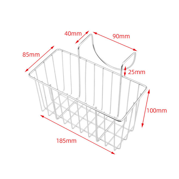 Kitchen Sink Caddy Tidy Storage Holder Rack Cleaning Organizer Stainless Steel