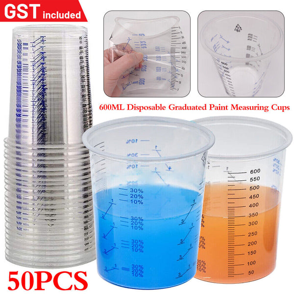 Disposable Graduated Paint Measuring Cups Resin Epoxy Ratios Mixing Cup Kits