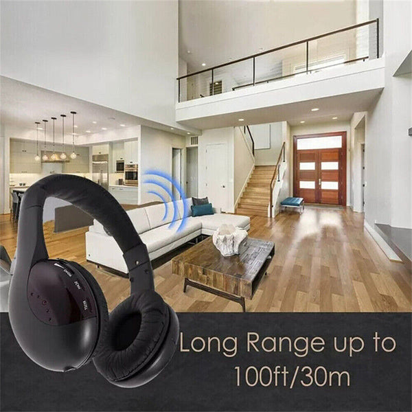 Wireless TV Headphones 5 In 1 Home Headset For TV Watching TV Ear Microphone AU