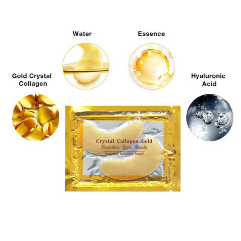 UP100 Gold Gel Anti Wrinkle Dark Circle Collagen Under Eye Patches Pad Eyes Care