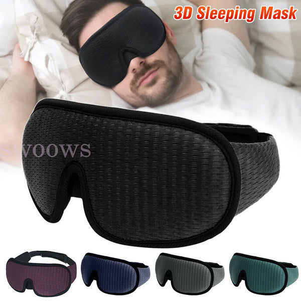 Travel Sleep Eye Mask soft 3D Memory Foam Padded Shade Cover Sleeping Blindfold