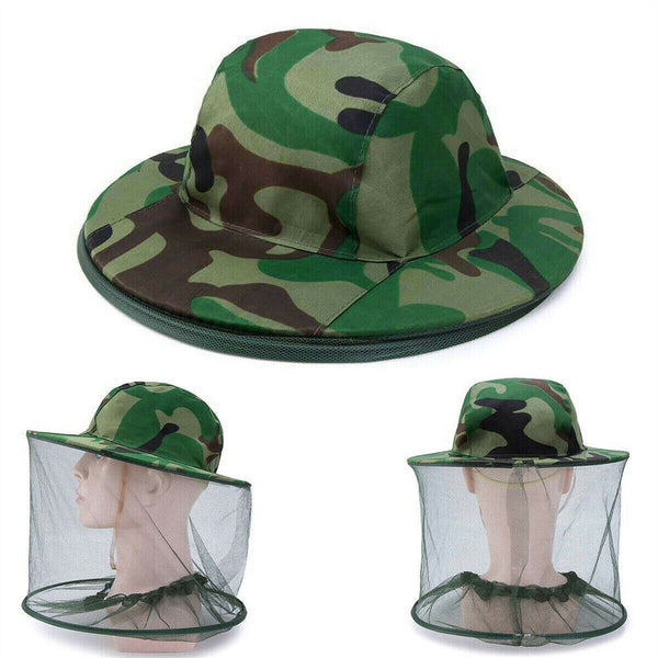 2Pcs Mosquito Insect Head Net Mesh Protector W/ Hat Fly Bee Fishing Camping