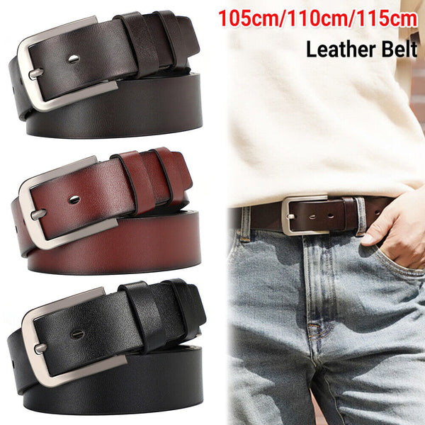 Leather Belts For Men's High Quality Buckle Jeans Casual 105 110 115 cm Belt