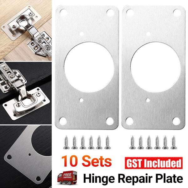 Repair Mount Tool Hinge Repair Plate Rust Resistant Steel Furniture Cupboard