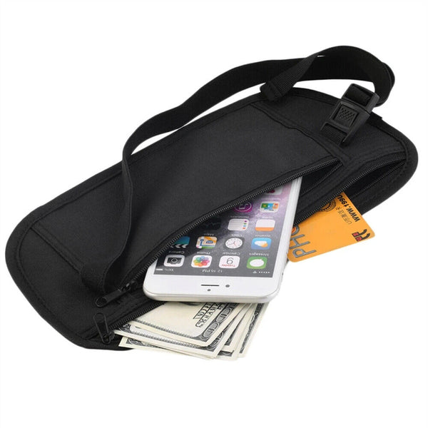 Travel Security Bag Waist Pouch Security Bags Money Belt Secure Card Wallet Bag