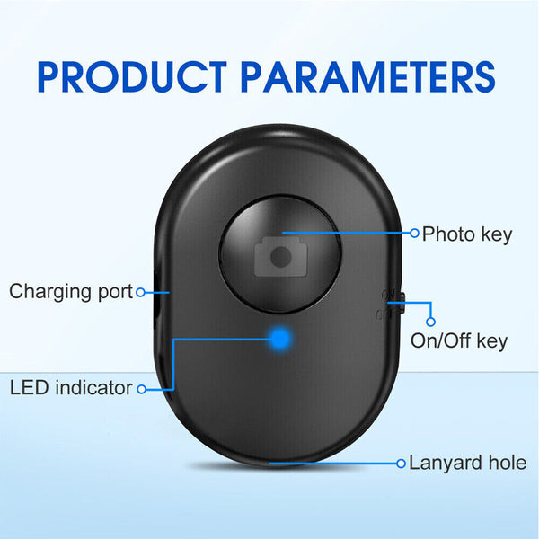 Wireless Bluetooth Rechargeable Remote Control Camera Shutter for Mobile Phones
