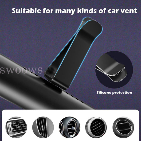 Car Air Vent Freshener Blue Clip Perfume Diffuser & 3 Aroma Fragrance Sticks